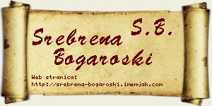 Srebrena Bogaroški vizit kartica